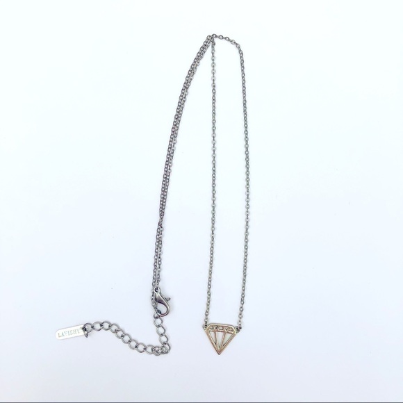 𝅺Diamond shape Pendant Necklace - Picture 1 of 7
